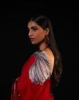 Lehar - Red Floral Print Saree