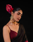 Sawan - Black Floral Print Saree