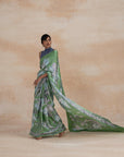 Green Pure Chiffon Sarees