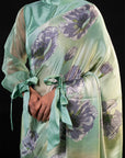 Neel - Mint Floral Print Silk Saree