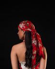 Bagh - Red Floral Print Saree