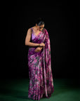 Gulaal - Purple Floral Print Saree